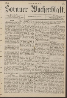 Sorauer Wochenblatt, No. 84. (18. Juli 1885)