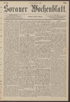 Sorauer Wochenblatt, No. 85. (21. Juli 1885)