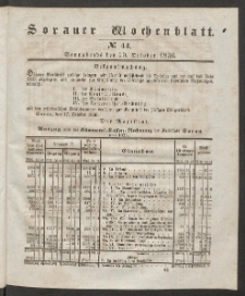 Sorauer Wochenblatt, No. 44. (29. October 1836)