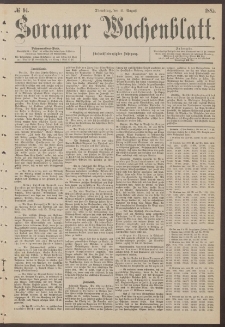 Sorauer Wochenblatt, No. 94. (11. August 1885)
