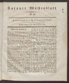 Sorauer Wochenblatt, No. 46. (12. November 1836)