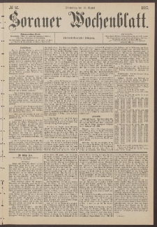 Sorauer Wochenblatt, No. 97. (18. August 1885)