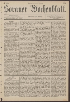 Sorauer Wochenblatt, No. 101. (27. August 1885)