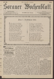 Sorauer Wochenblatt, No. 103. (1. September 1885)