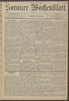 Sorauer Wochenblatt, Nr. 7. (19. Januar 1886)