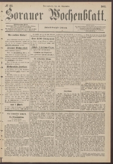 Sorauer Wochenblatt, No. 114. (26. September 1885)