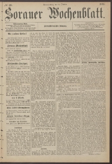 Sorauer Wochenblatt, No. 116. (1. October 1885)