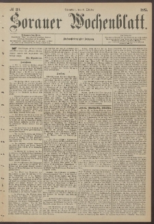 Sorauer Wochenblatt, No. 118. (7. October 1885)