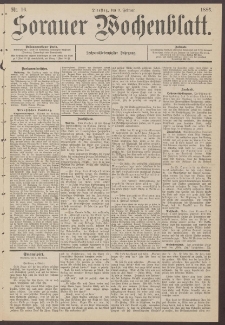 Sorauer Wochenblatt, Nr. 16. (9. Februar 1886)