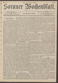 Sorauer Wochenblatt, Nr. 17. (11. Februar 1886)