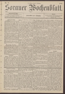 Sorauer Wochenblatt, Nr. 19. (16. Februar 1886)