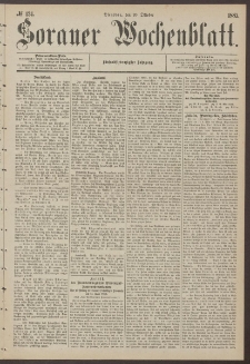 Sorauer Wochenblatt, No. 124. (20. October 1885)