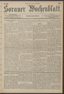 Sorauer Wochenblatt, No. 126. (24. October 1885)