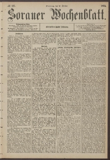 Sorauer Wochenblatt, No. 127. (27. October 1885)