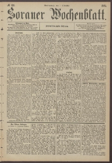 Sorauer Wochenblatt, No. 131. (5. November 1885)