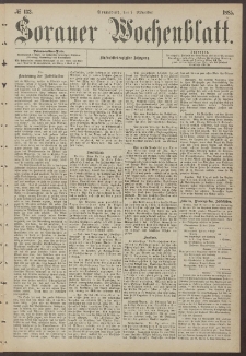 Sorauer Wochenblatt, No. 132. (7. November 1885)
