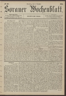 Sorauer Wochenblatt, No. 136. (17. November 1885)