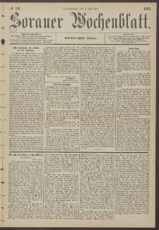 Sorauer Wochenblatt, No. 143. (3. December 1885)