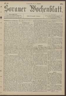 Sorauer Wochenblatt, No. 144. (5. December 1885)