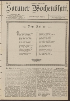Sorauer Wochenblatt, Nr. 33. (20. M&auml;rz 1886)