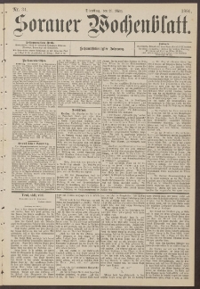 Sorauer Wochenblatt, Nr. 34. (23. M&auml;rz 1886)