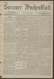 Sorauer Wochenblatt, No. 146. (10. December 1885)