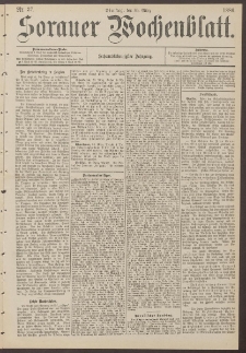 Sorauer Wochenblatt, Nr. 37. (30. M&auml;rz 1886))