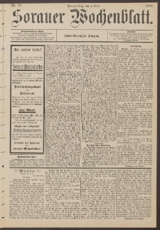Sorauer Wochenblatt, Nr. 38. (1. April 1886)