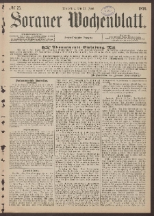 Sorauer Wochenblatt, No. 75. (27. Juni 1876)
