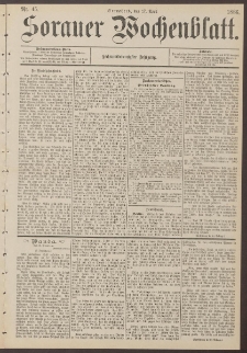 Sorauer Wochenblatt, Nr. 45. (17. April 1886)