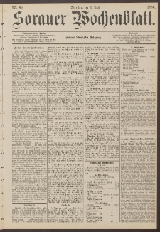 Sorauer Wochenblatt, Nr. 46. (20. April 1886)