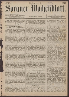 Sorauer Wochenblatt, No. 78. (4. Juli 1876)