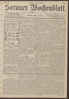 Sorauer Wochenblatt, Nr. 49. (29. April 1886)