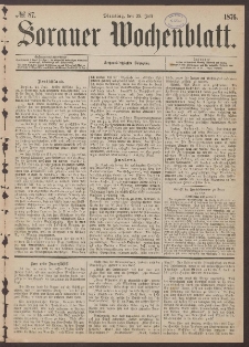 Sorauer Wochenblatt, No. 87. (25. Juli 1876)