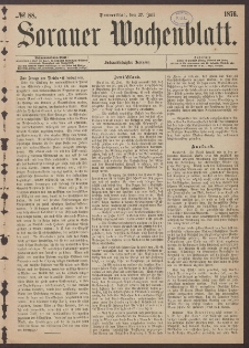 Sorauer Wochenblatt, No. 88. (27. Juli 1876)