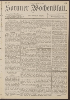 Sorauer Wochenblatt, Nr. 67. (10. Juni 1886)