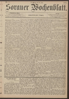 Sorauer Wochenblatt, Nr. 71. (22. Juni 1886)