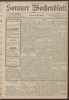 Sorauer Wochenblatt, Nr. 74. (29. Juni 1886)