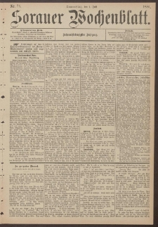 Sorauer Wochenblatt, Nr. 75. (1. Juli 1886)