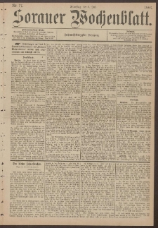Sorauer Wochenblatt, Nr. 77. (6. Juli 1886)