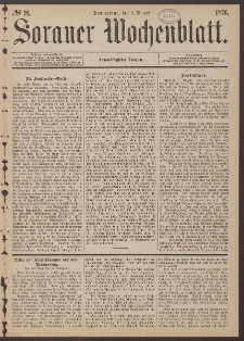 Sorauer Wochenblatt, No. 91. (3. August 1876)