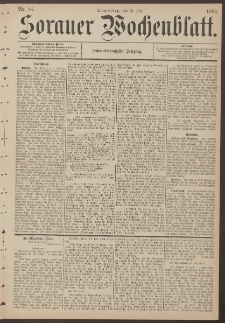 Sorauer Wochenblatt, Nr. 84. (22. Juli 1886)