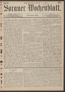 Sorauer Wochenblatt, No. 97. (17. August 1876)