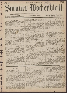 Sorauer Wochenblatt, No. 98. (19. August 1876)