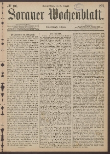 Sorauer Wochenblatt, No. 100. (24. August 1876)