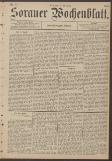 Sorauer Wochenblatt, Nr. 95. (17. August 1886)