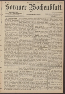 Sorauer Wochenblatt, Nr. 99. (26. August 1886)
