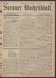 Sorauer Wochenblatt, No. 119. (7. Oktober 1876)