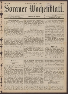 Sorauer Wochenblatt, No. 121. (12. Oktober 1876)