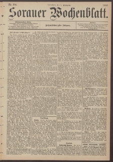 Sorauer Wochenblatt, Nr. 104. (7. September 1886)